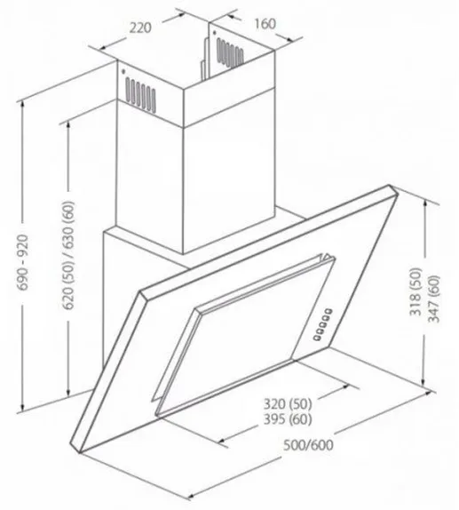 Кухонная вытяжка Akpo Optima Eco 60 wk-4 черный