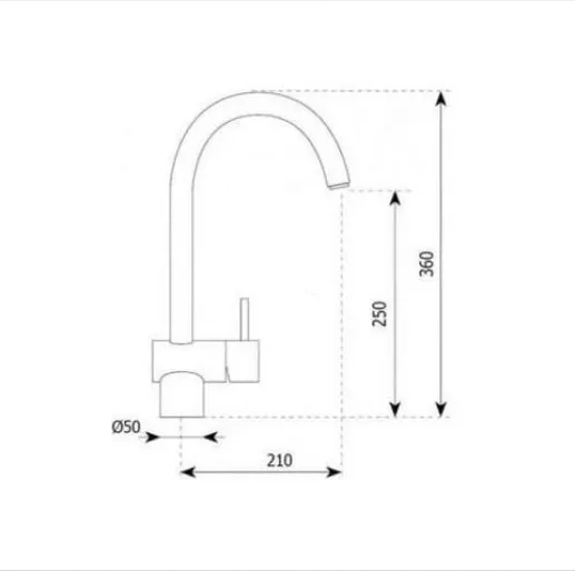 Смеситель для кухни Aquasanita Sabia S522 110 beige