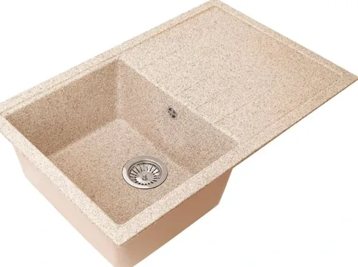 Мойка для кухни врезная Gran-Stone GS-76 76x50, бежевый