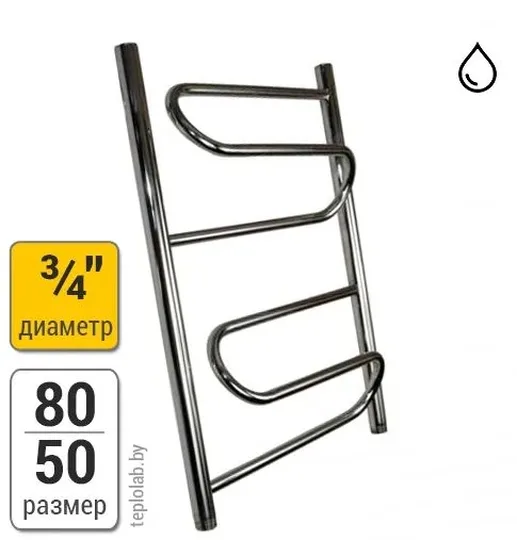 Полотенцесушитель водяной ДВИН W-ECO без полочки 80/50