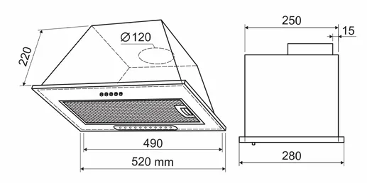 Кухонная вытяжка HOLT HT-RH-011 50