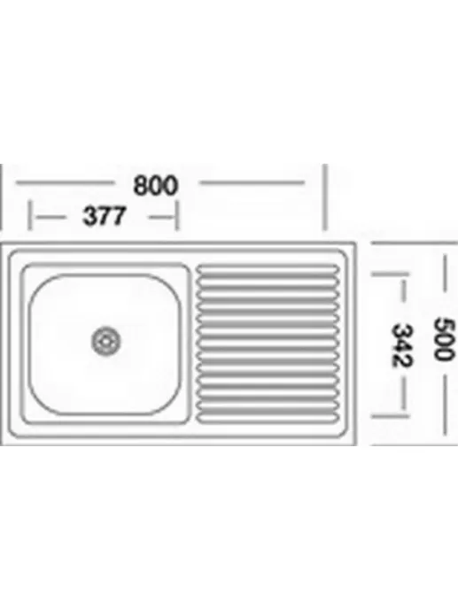 Мойка кухонная Kromevye EC 216 D (чаша справа)