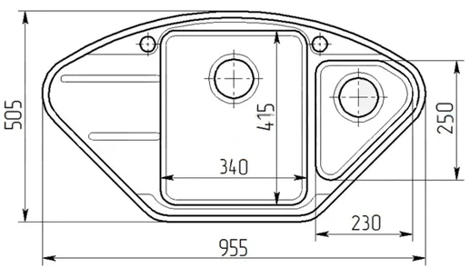 Мойка кухонная GS 14 308 черная