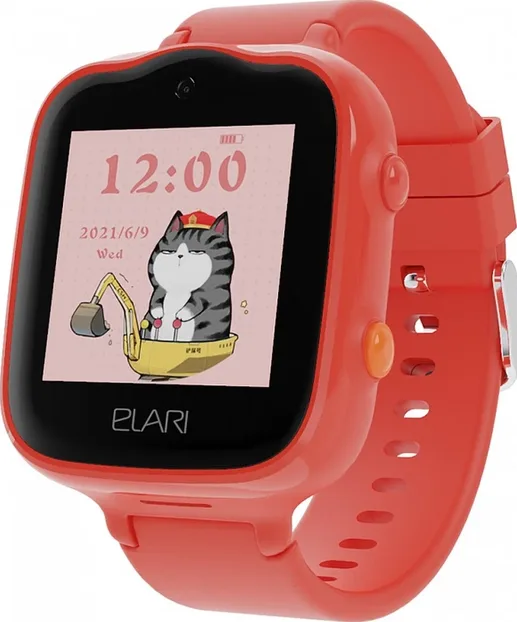 Часы-телефон ELARI KIDPHONE 4G Bubble Red/Rus