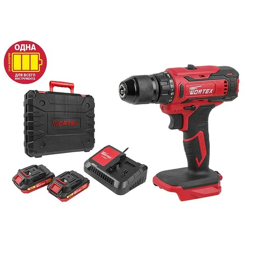 Аккум. дрель-шуруповерт WORTEX BD 1820-1 DLi в чем. ALL1