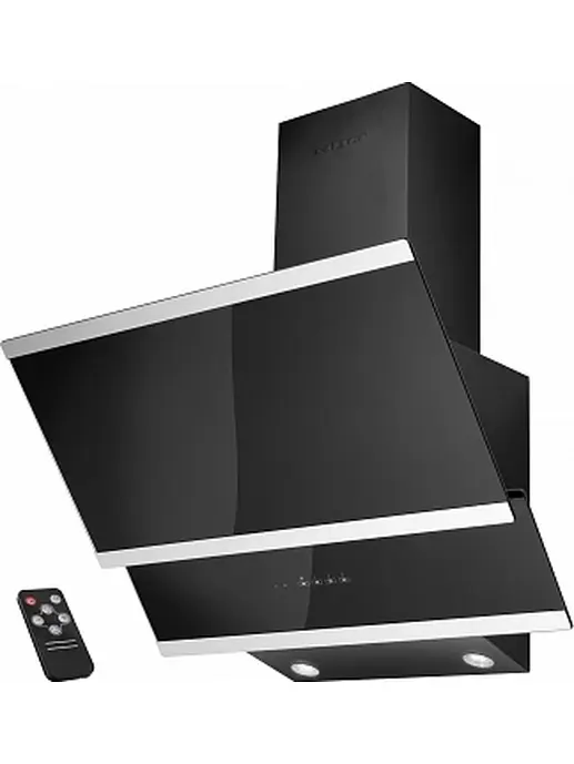 Кухонная вытяжка Holt HT-RH-015 60, цвет: чёрный, стеклянная, 60 см/Ту