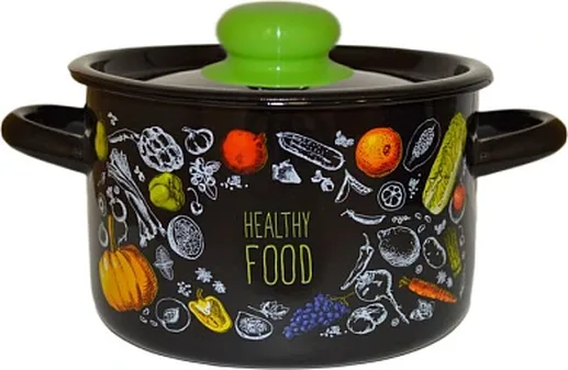 1с15с/1_HF Кастрюля эмал цил Healthy food 1,5л ТМ Appetite