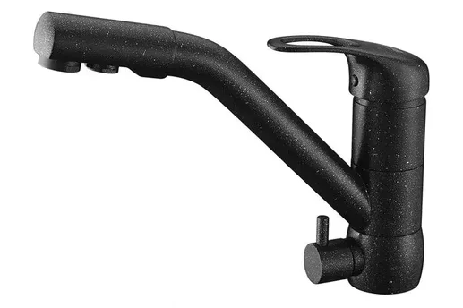 Смеситель для кухни ZorG ZR 400 KF-12 чёрный