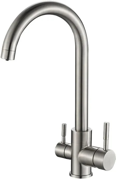 Смеситель для кухни ZorG Steel Hammer SH 713 нержавейка