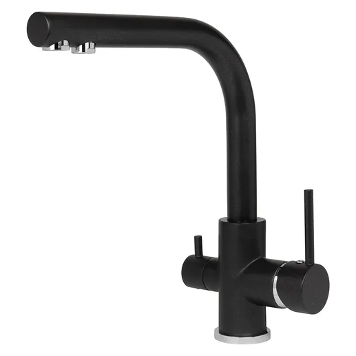 Смеситель AquaSanita Akvaduo 2663 601 black metallic