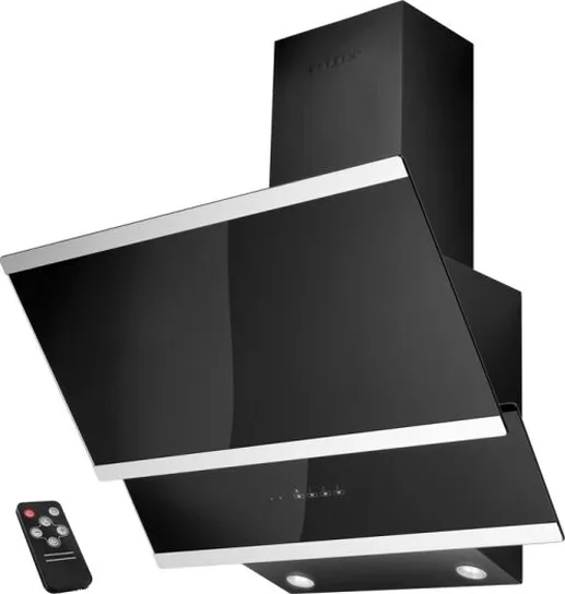 Кухонная вытяжка Holt HT-RH-015 60, цвет: чёрный, стеклянная, 60 см/Ту