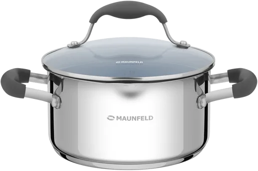 Кастрюля MAUNFELD LAURA MCS22S08GR  со стеклянной крышкой