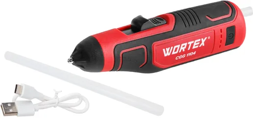 Аккум. клеевой пистолет WORTEX CGG 1104 в кор. 4В, 7.2 мм