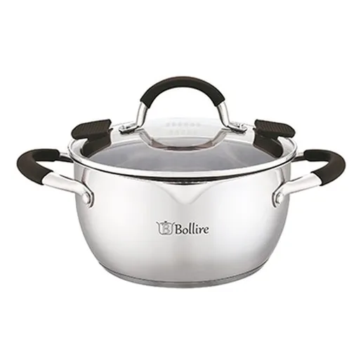 Коническая кастрюля с крышкой Bollire BR-2403, 20см