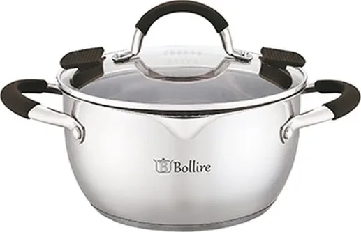Коническая кастрюля с крышкой Bollire BR-2403, 20см