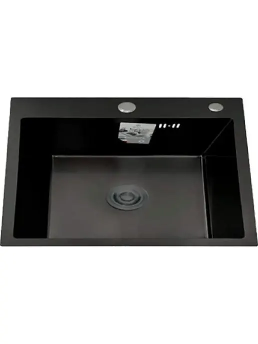 DS4444B Кухонная мойка 440*440*200mm , чёрная с сифоном