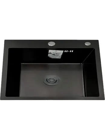 DS5050B Кухонная мойка 500*500*200mm , чёрная с сифоном