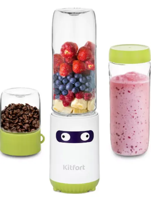 Блендер Shake & Take KT-3033-2 (бело-салатовый, 2 в 1)