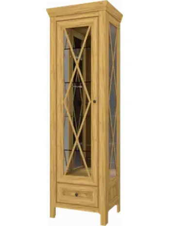 Шкаф-витрина ШВ1-60, ПР-001.01, ПП Натура