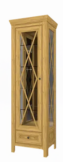 Шкаф-витрина ШВ1-60, ПР-001.01, ПП Натура