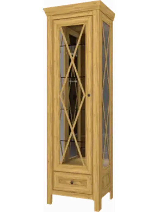 Шкаф-витрина ШВ1-60, ПР-001.01, ПП Натура