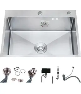 DS6050 Кухонная мойка 600*500*200mm , нержавеющая сталь с сифоном на скидке