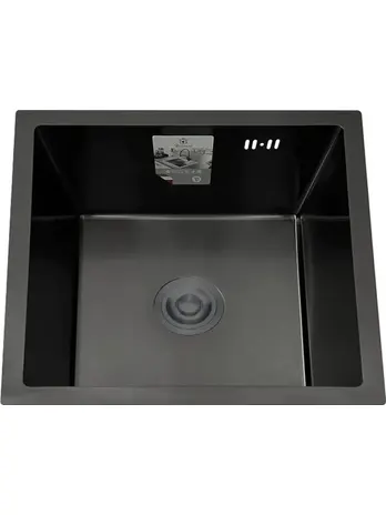 DS4444B Кухонная мойка 440*440*200mm , чёрная с сифоном