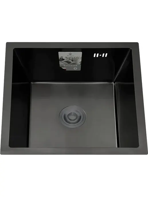 DS4444B Кухонная мойка 440*440*200mm , чёрная с сифоном