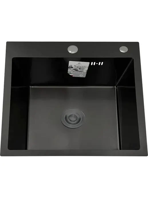 DS5040B Кухонная мойка 500*400*200mm , чёрная с сифоном