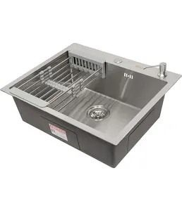DS6050 Кухонная мойка 600*500*200mm , нержавеющая сталь с сифоном на скидке