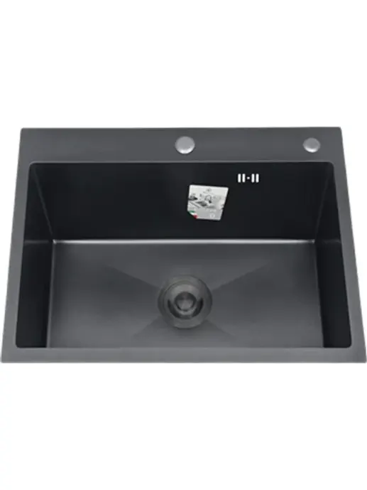 DS6050B Кухонная мойка 600*500*200mm , чёрная с сифоном