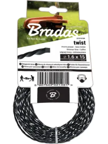 Леска плетеная BRADAS 1,6мм/15м арт.ZTS1615K