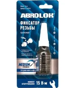 TL-010-BL ABRO Фиксатор резьбы средний 10мл на скидке