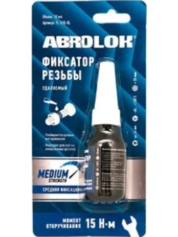 TL-010-BL ABRO Фиксатор резьбы средний 10мл