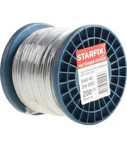 Трос стальной, оцинк. М4 DIN 3055 (бухта 200 м) STARFIX на скидке