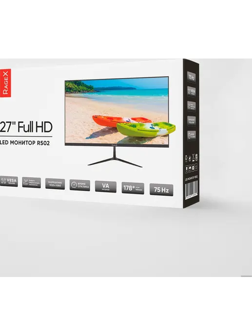 Монитор R502-000, 27 дюймой, FullHD, VA, цвет черный