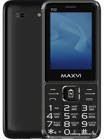 Мобильный Телефон Maxvi P21 +ЗУ WC-111, Black