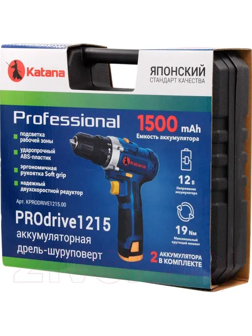 Аккумуляторная дрель-шуруповерт KATANA PROdrive 1215