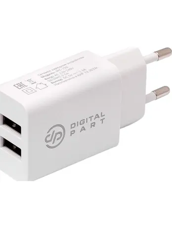 Сетевое зарядное устройство DIGITALPART WC-250 2.1A с кабелем Lightnin