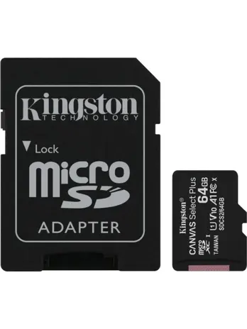 Карта флэш памяти Kingston SDCS2/64GB micro SDXC Canvas Select Plus