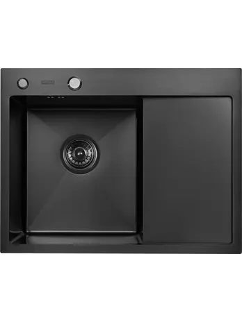 Мойка ARFEKA ECO AR 650*500 L BLACK PVD NANO,
