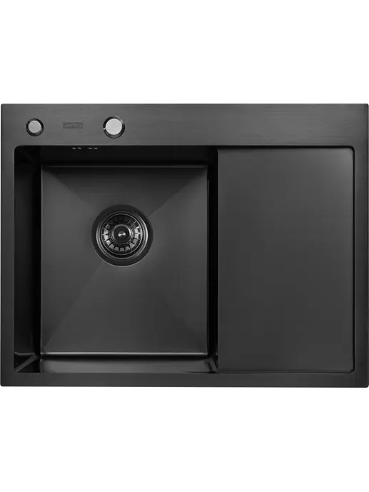 Мойка ARFEKA ECO AR 650*500 L BLACK PVD NANO,