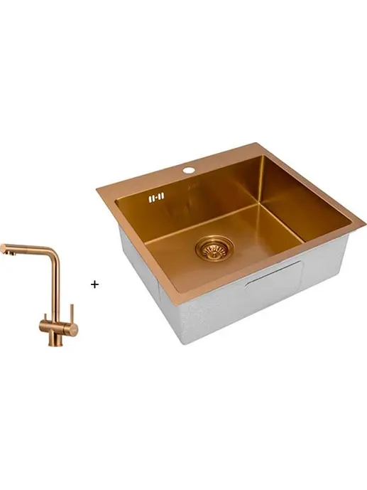 Мойка ZORG ZRN 5055 Nano PVD Gold Rosy,