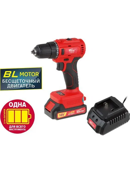 Аккум. дрель-шуруповерт WORTEX BD 1815-1 DLi в чем. ALL1 XLT БЕСЩЕТ, 1