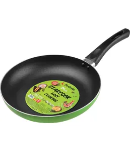 Сковорода ф 24х4.3 см, штамп., алюм., антиприг. покр., серия STARCOOK, на скидке