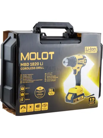 Аккум. дрель-шуруповерт MOLOT MBD 1820 Li в чем.