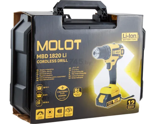 Аккум. дрель-шуруповерт MOLOT MBD 1820 Li в чем.