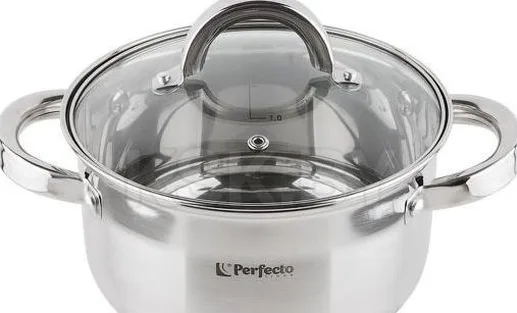 Кастрюля из нержавеющей стали 2.4л 18 см