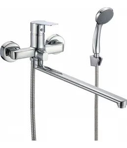 CD038-22 Смеситель CRONWIL для ванны однорычажный, с плоским изливом на скидке