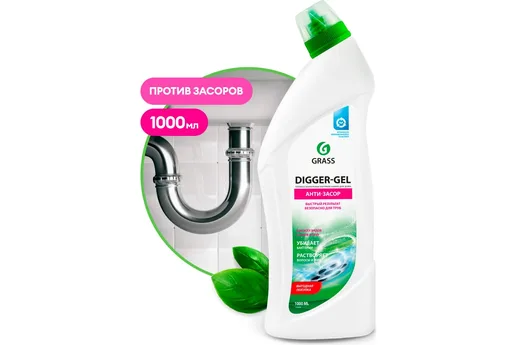 Средство щелочное для прочистки канализационных труб GraSS "DIGGER-GEL